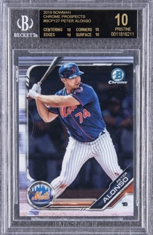 2019 Bowman Chrome Prospects #BCP127 Peter Alonso Rookie Card - BGS PRISTINE/Black Label 10 "1 of 1!"